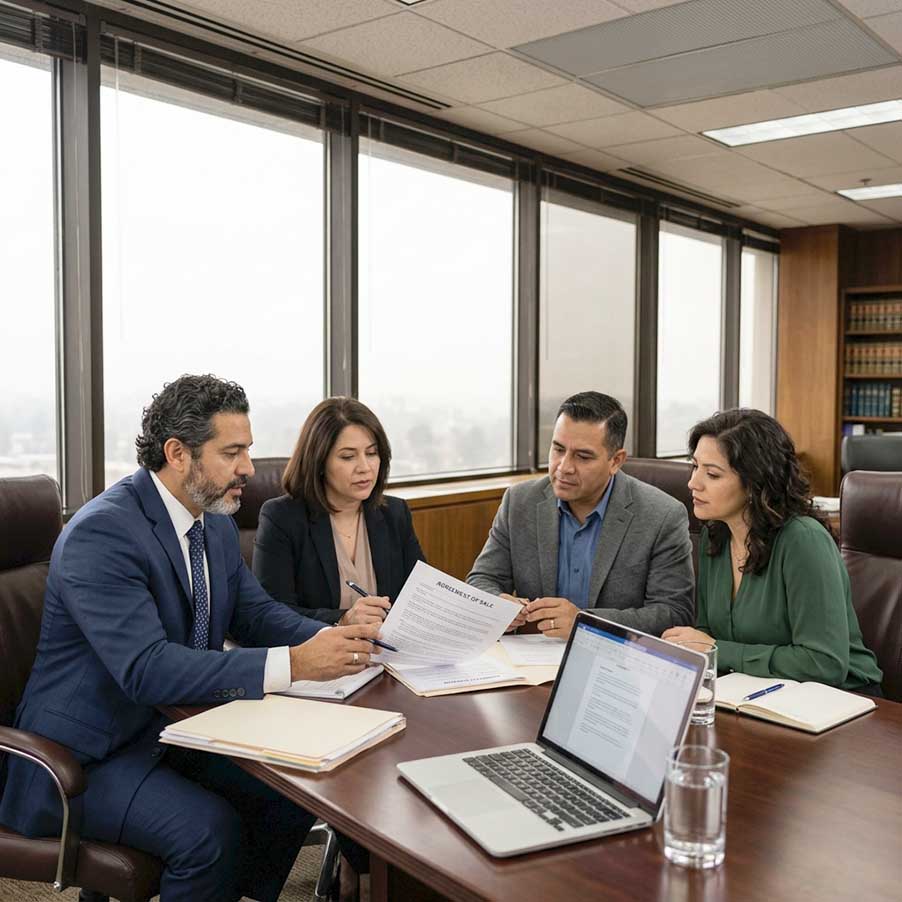 Abogado reunido con su cliente en Enchanted Hills, Nuevo México
